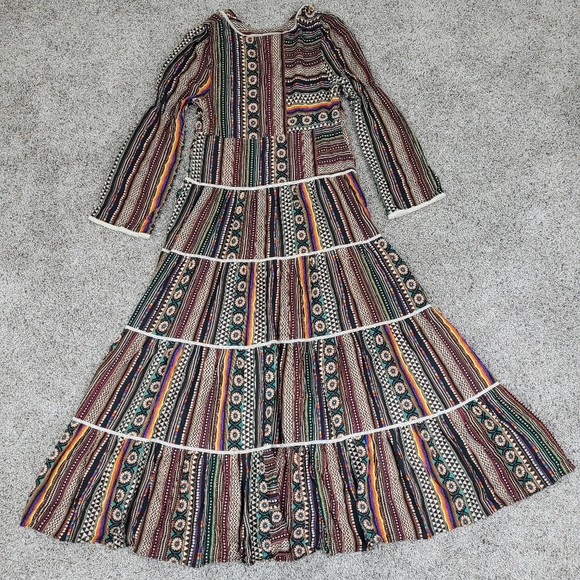 FARM Rio Sample Black Motif Tiered Maxi Dress - Picture 3 of 6